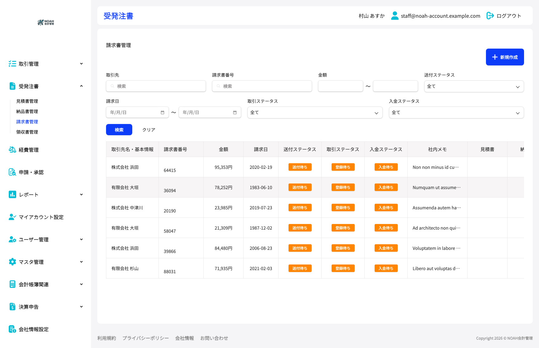 各種書類管理