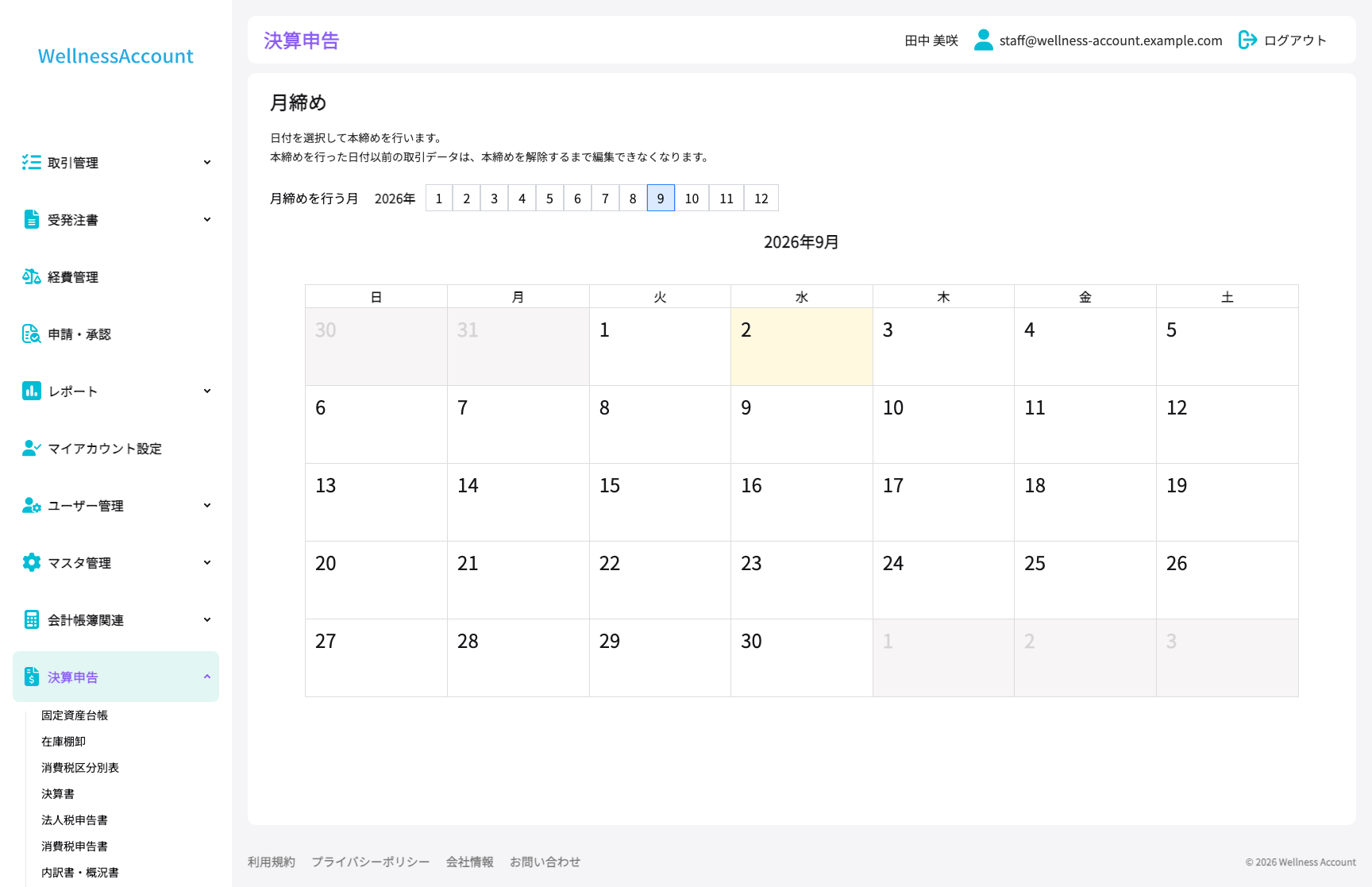 月次推移管理